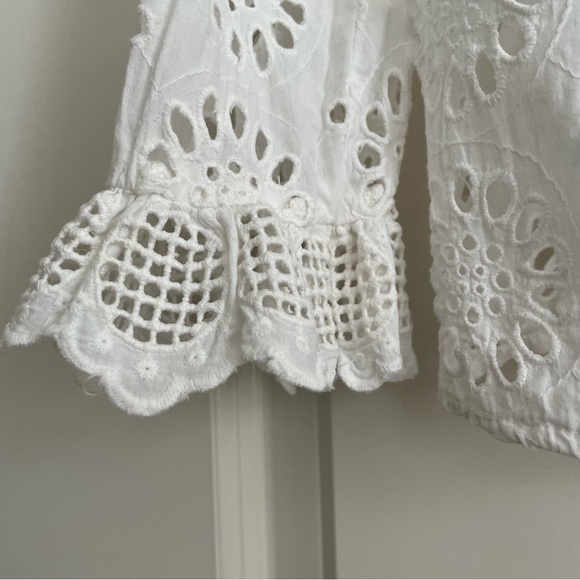 Zara eyelet blouse size M in off white color - Picture 14 of 15